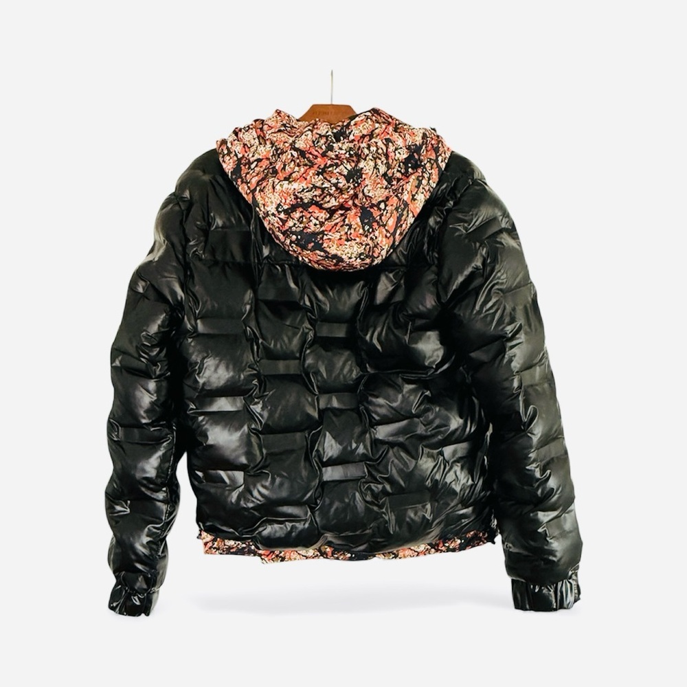 Ellesse Reversible Puffer Jacket – Black & Floral – Size M - Picture 4 of 11